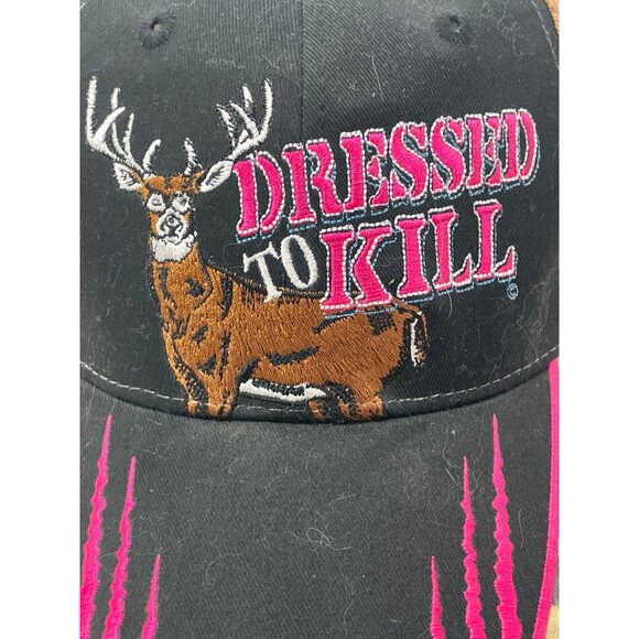 Camo Baseball Cap Hat Dressed to Kill Buck Deer Camoflauged Snap Back - Picture 2 of 8